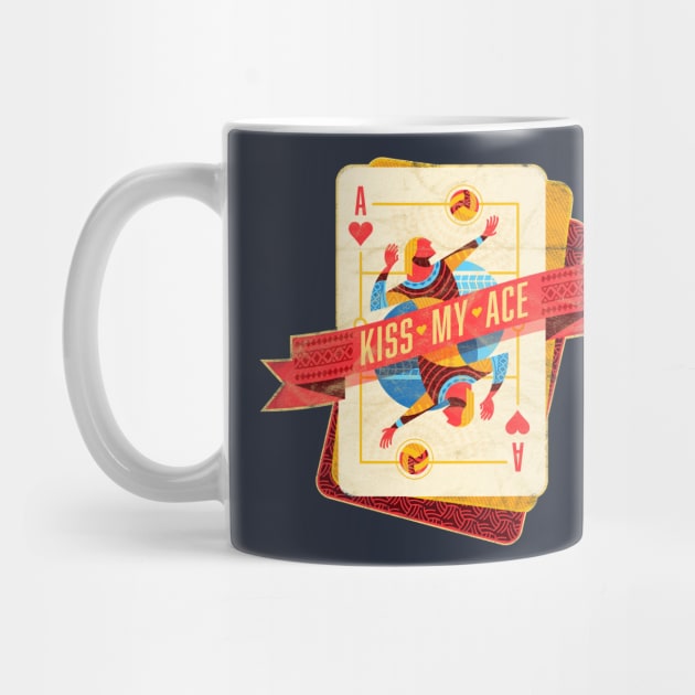 Kiss my Ace (of Hearts) by Volleyball Merch